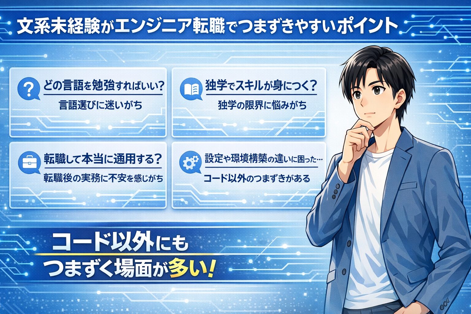 転職に悩む人のイメージ